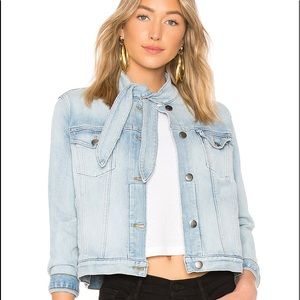 FRAME tie neck jacket